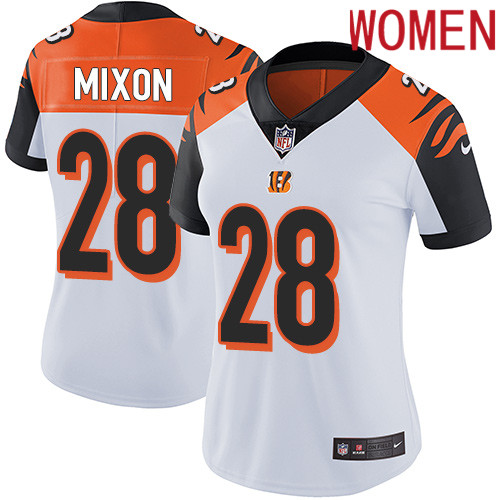 2019 Women Cincinnati Bengals #28 Mixon white Nike Vapor Untouchable Limited NFL Jersey